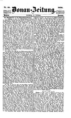 Donau-Zeitung Sonntag 13. Februar 1870