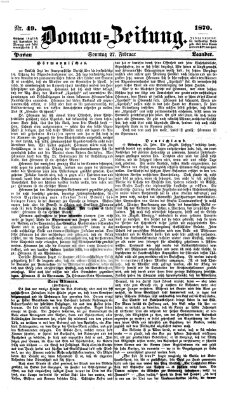 Donau-Zeitung Sonntag 27. Februar 1870
