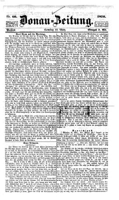 Donau-Zeitung Samstag 12. März 1870