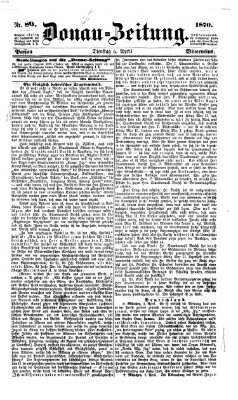 Donau-Zeitung Dienstag 5. April 1870