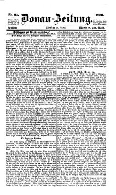 Donau-Zeitung Dienstag 26. April 1870