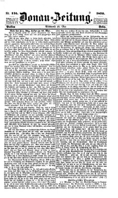 Donau-Zeitung Mittwoch 18. Mai 1870