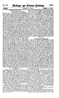 Donau-Zeitung Montag 13. Juni 1870