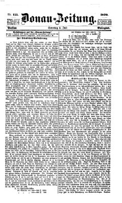 Donau-Zeitung Sonntag 3. Juli 1870