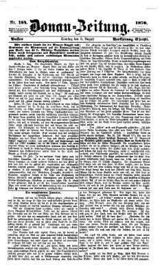 Donau-Zeitung Samstag 6. August 1870