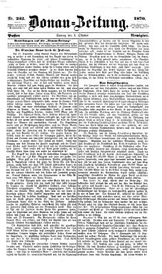 Donau-Zeitung Samstag 1. Oktober 1870