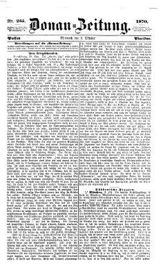 Donau-Zeitung Mittwoch 5. Oktober 1870