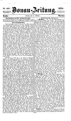 Donau-Zeitung Freitag 7. Oktober 1870