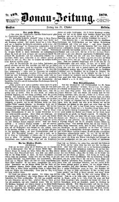 Donau-Zeitung Freitag 21. Oktober 1870