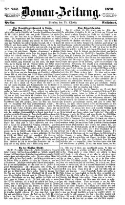 Donau-Zeitung Dienstag 25. Oktober 1870