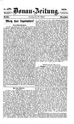 Donau-Zeitung Samstag 29. Oktober 1870