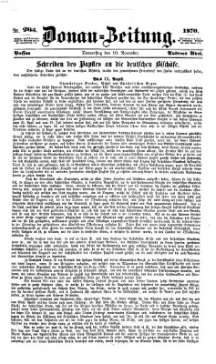 Donau-Zeitung Donnerstag 10. November 1870