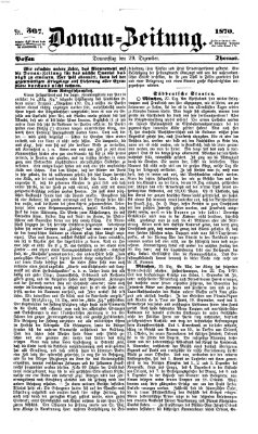 Donau-Zeitung Donnerstag 29. Dezember 1870