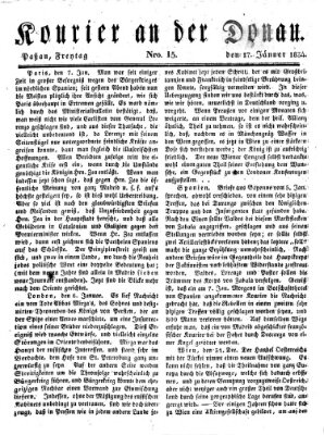 Kourier an der Donau (Donau-Zeitung) Freitag 17. Januar 1834