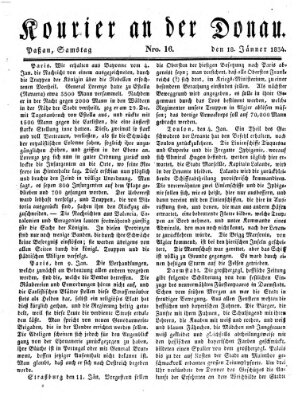 Kourier an der Donau (Donau-Zeitung) Samstag 18. Januar 1834