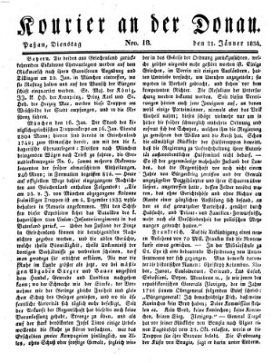 Kourier an der Donau (Donau-Zeitung) Dienstag 21. Januar 1834