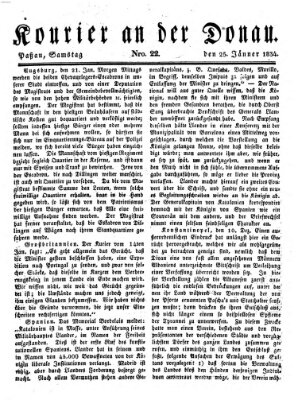 Kourier an der Donau (Donau-Zeitung) Samstag 25. Januar 1834