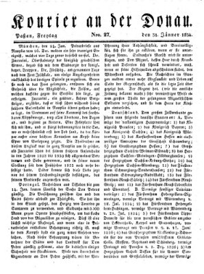 Kourier an der Donau (Donau-Zeitung) Freitag 31. Januar 1834