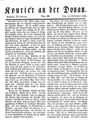 Kourier an der Donau (Donau-Zeitung) Dienstag 11. Februar 1834