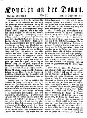 Kourier an der Donau (Donau-Zeitung) Mittwoch 12. März 1834