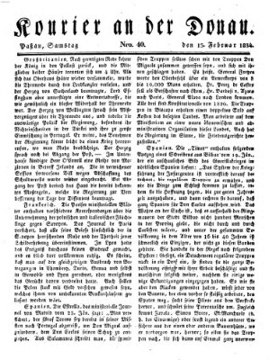 Kourier an der Donau (Donau-Zeitung) Samstag 15. Februar 1834