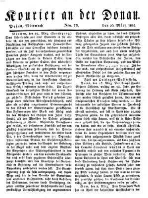 Kourier an der Donau (Donau-Zeitung) Mittwoch 26. März 1834