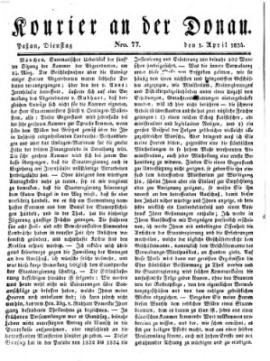 Kourier an der Donau (Donau-Zeitung) Dienstag 1. April 1834