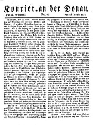 Kourier an der Donau (Donau-Zeitung) Samstag 26. April 1834