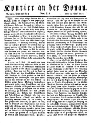 Kourier an der Donau (Donau-Zeitung) Donnerstag 15. Mai 1834