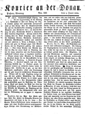 Kourier an der Donau (Donau-Zeitung) Montag 9. Juni 1834