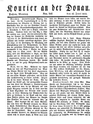 Kourier an der Donau (Donau-Zeitung) Montag 16. Juni 1834