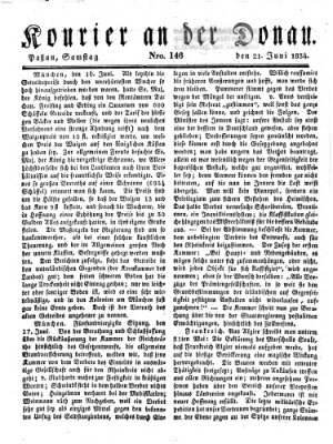 Kourier an der Donau (Donau-Zeitung) Samstag 21. Juni 1834