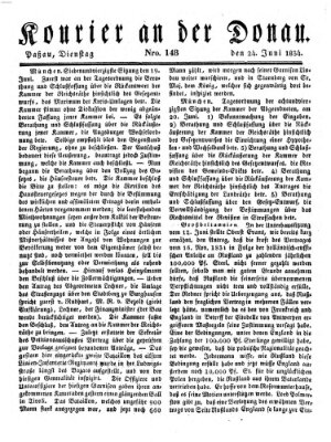 Kourier an der Donau (Donau-Zeitung) Dienstag 24. Juni 1834