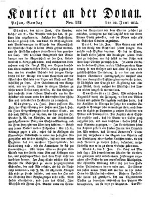 Kourier an der Donau (Donau-Zeitung) Samstag 28. Juni 1834