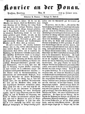 Kourier an der Donau (Donau-Zeitung) Freitag 9. Januar 1835