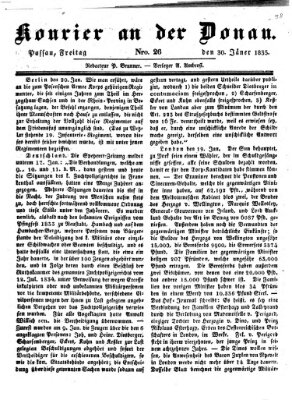 Kourier an der Donau (Donau-Zeitung) Freitag 30. Januar 1835