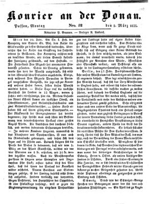 Kourier an der Donau (Donau-Zeitung) Montag 2. März 1835