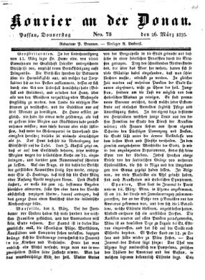 Kourier an der Donau (Donau-Zeitung) Donnerstag 26. März 1835