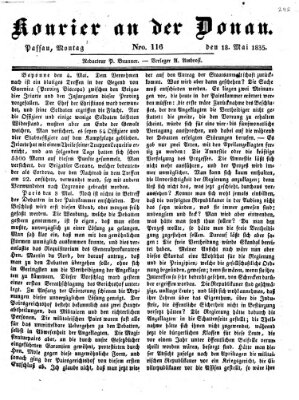 Kourier an der Donau (Donau-Zeitung) Montag 18. Mai 1835