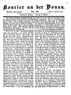 Kourier an der Donau (Donau-Zeitung) Mittwoch 3. Juni 1835