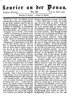 Kourier an der Donau (Donau-Zeitung) Freitag 10. Juli 1835