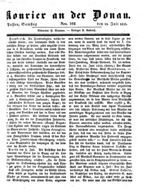 Kourier an der Donau (Donau-Zeitung) Samstag 11. Juli 1835