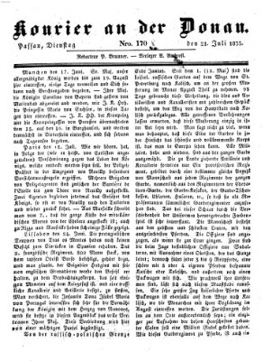 Kourier an der Donau (Donau-Zeitung) Dienstag 21. Juli 1835