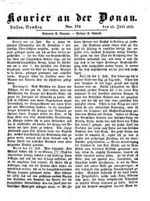 Kourier an der Donau (Donau-Zeitung) Samstag 25. Juli 1835