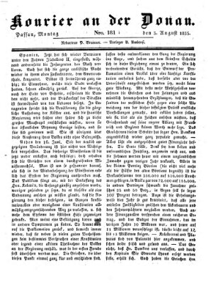 Kourier an der Donau (Donau-Zeitung) Montag 3. August 1835