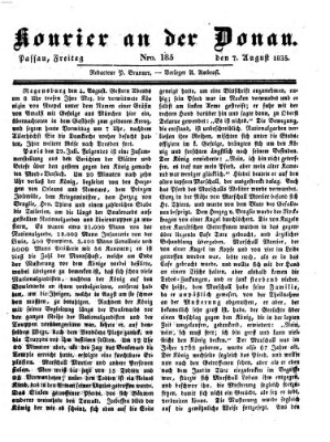 Kourier an der Donau (Donau-Zeitung) Freitag 7. August 1835