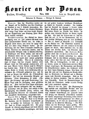 Kourier an der Donau (Donau-Zeitung) Dienstag 11. August 1835