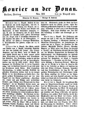 Kourier an der Donau (Donau-Zeitung) Freitag 14. August 1835