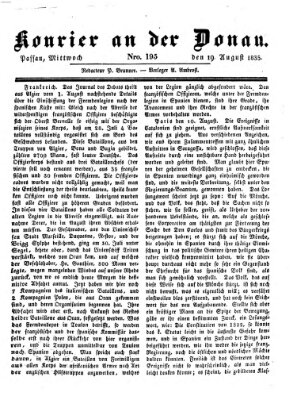 Kourier an der Donau (Donau-Zeitung) Mittwoch 19. August 1835