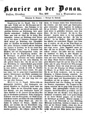 Kourier an der Donau (Donau-Zeitung) Dienstag 1. September 1835